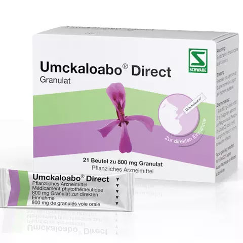 Packshot Umckaloabo direct- Erkältung, Bronchitis, Pelargonium sidoides