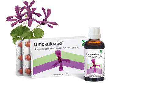 Test_Umckaloabo Verpackung Tropfen und Tabletten mit Blüte_D